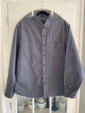 J. Crew Men's Slate Gray Long-Sleeve Button-Down Shirt